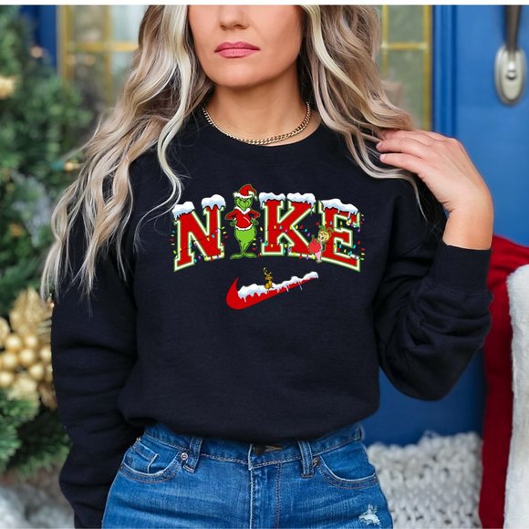 Grinch Nike Sweatshirt - Picture 1 of 3